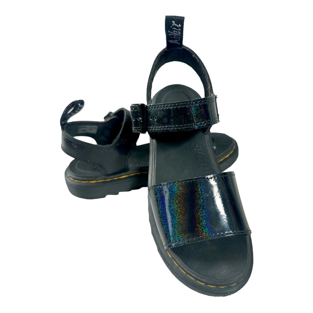 Dr. Marten Marlowe Buckle Sandal Patent Leather Black Girls Size 4